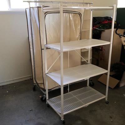 Lot 256- Rolling Shelf & More