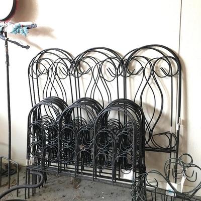 Lot 270 - Metal Trellises, Planters, Hooks & More