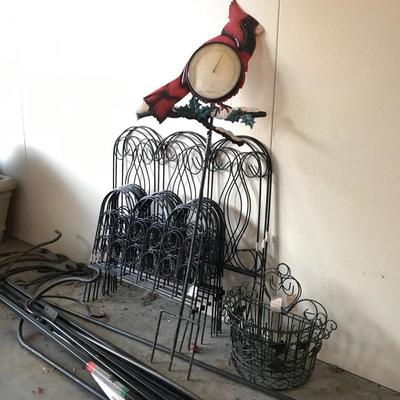 Lot 270 - Metal Trellises, Planters, Hooks & More