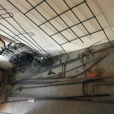 Lot 270 - Metal Trellises, Planters, Hooks & More