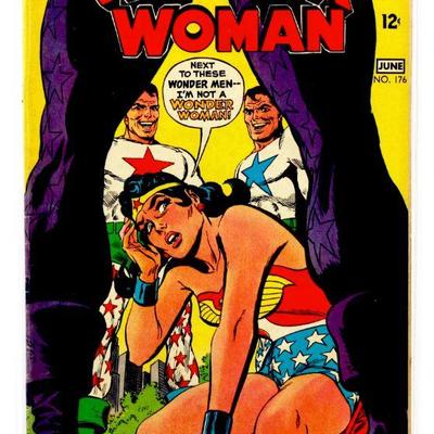 WONDER WOMAN #176 Battle Cover Silver Age Comic Book 1968 DC Comics FN-