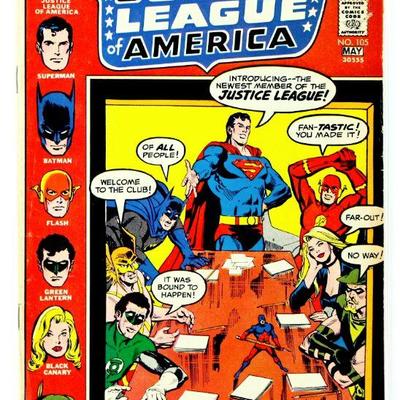 JUSTICE LEAGUE of AMERICA #105 Bronze Age JLA Specter in the Shadows 1973 DC Comics VG/GN
