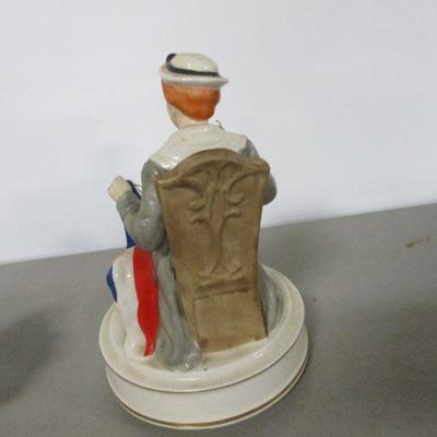 Lot 17 - Betsy Ross Porcelain Music Box Figurine & Dresden 5" Ballleina