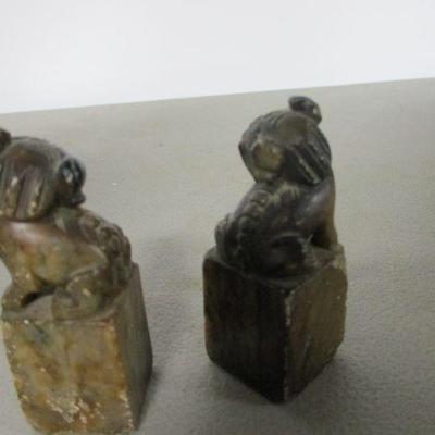 Lot 19 - Asian Bottle & Foo Dogs