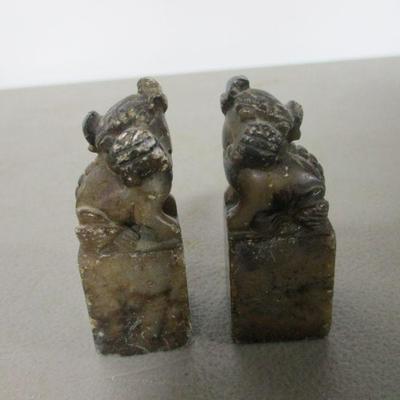 Lot 19 - Asian Bottle & Foo Dogs