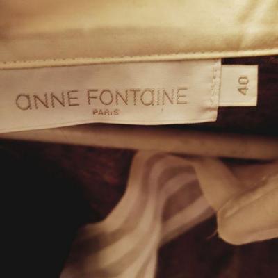 Anne Fontaine Paris Organza white and grey knit top  size Fr-40 