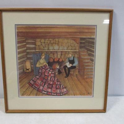 Lot 45 - Young Family Around Fireplace Picture