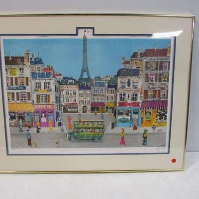 Lot 52 - Framed Print OF French Street Scene