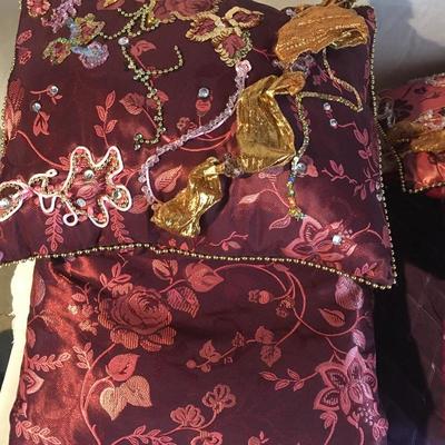  Lot 288 - Beaded Pillows & Blankets 