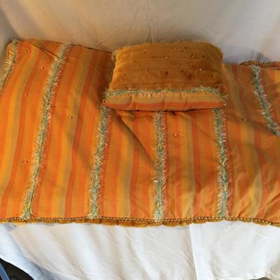  Lot 288 - Beaded Pillows & Blankets 