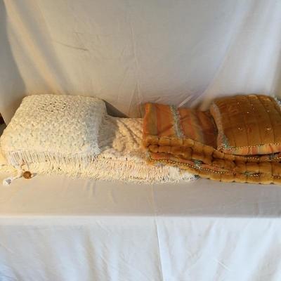  Lot 288 - Beaded Pillows & Blankets 
