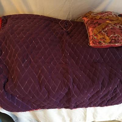  Lot 288 - Beaded Pillows & Blankets 