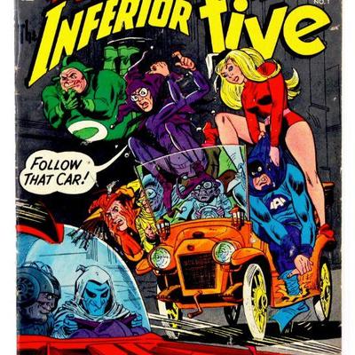 INFERIOR FIVE #1 Rare Silver Age Comic Book 1967 DC Comics VG
