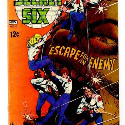 SECRET SIX #4 Rare Silver Age Comic Book 1968 DC Comics VG/FN