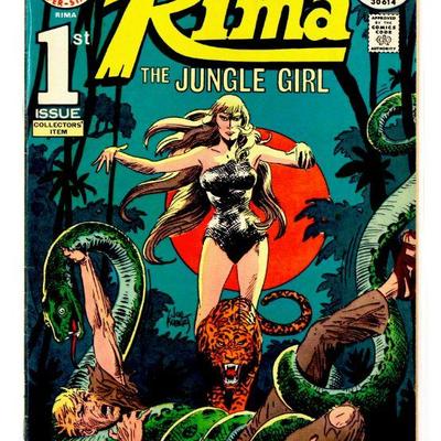 RIMA The Jungle Girl #1 Key Issue 1st App Rima, Joe Kubert Art Bronze Age 1974 DC Comics FN/VF