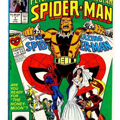 Peter Parker Spectacular SPIDER-MAN Annual #7 Wedding Honeymoon 1987 Marvel Comics VF+