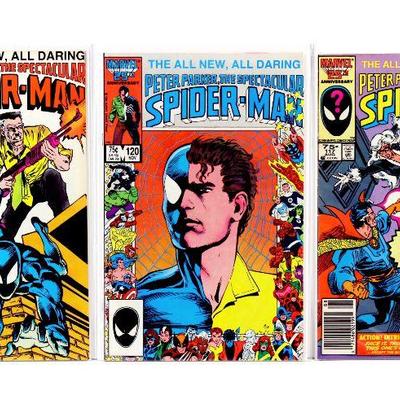 Peter Parker Spectacular SPIDER-MAN #117 120 121 Comic Books Set 1986/87 Marvel Comics VF