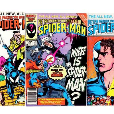 Peter Parker Spectacular SPIDER-MAN #117 120 121 Comic Books Set 1986/87 Marvel Comics VF