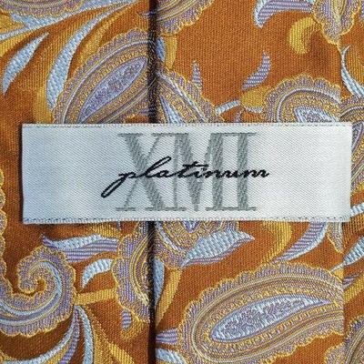 XMI Platinum Paisley and Mandala Woven Neckties - Two, 100% Silk, 60