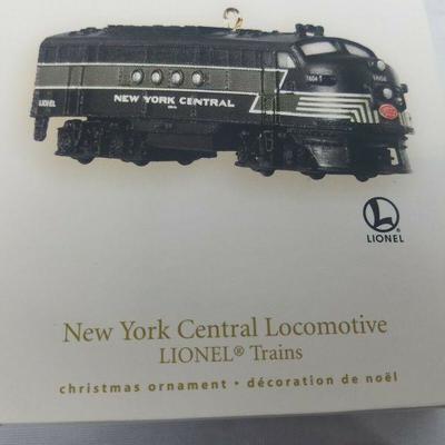 3 Hallmark Keepsake Ornaments Lionel New York Central Locomotive Trains 2008 NIB