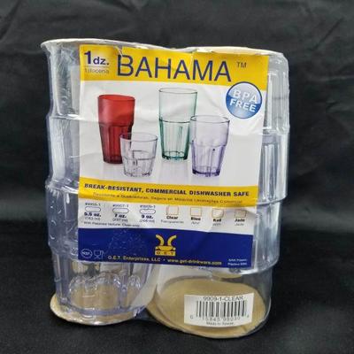 Clear Bahama 9 Ounce Double Rocks Glass - 12 Count, BPA Free