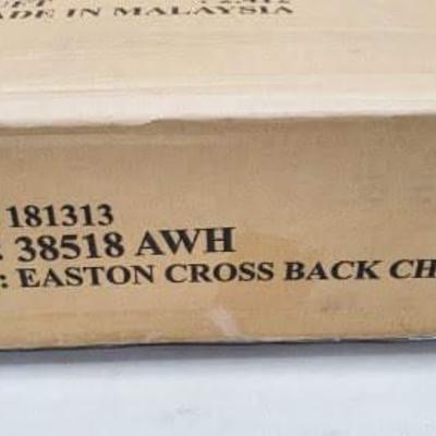 Easton Cross Back Chair, Antique White, Open Box - New