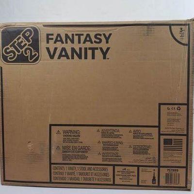 Step2 Fantasy Vanity Girls Pretend Vanity Play Set, Open Box - New