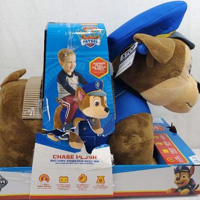 PAW Patrol Chase 6V Plush Electric Ride-On Toy for Toddlers, Damaged Box - New