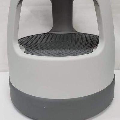 Task It Scooter Stool, Grey, Holds up to 300 lbs - New