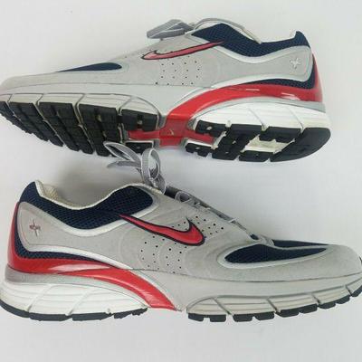 Men's Nike Air Zoom Plus Size 11 Running Shoes 314024-063 Gray/Red/Blue w/Box