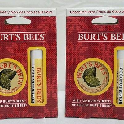 2 A Bit of Burt's Bees 2pc Gift Sets Coconut Pear Lip Balm + Lemon Cuticle Cream
