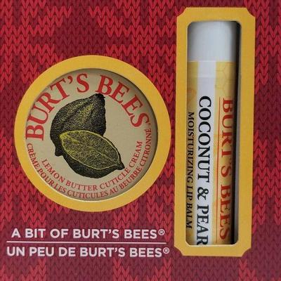 2 A Bit of Burt's Bees 2pc Gift Sets Coconut Pear Lip Balm + Lemon Cuticle Cream