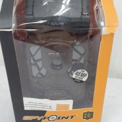 SPYPOINT SOLAR-W Game Camera, Built-in Solar Panel, 12MP, Open/Damage Box - New
