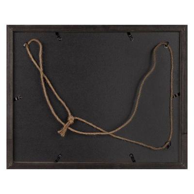 Black, 5 Piece Distressed Rope Hanging Photo Frames Wall Gallery Kit - New