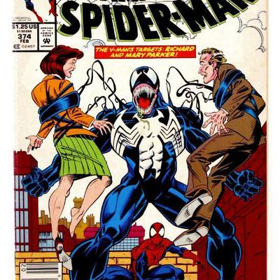AMAZING SPIDER-MAN #374 Venom Cover 1993 Marvel Comics VG/FN