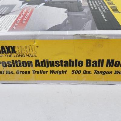 MaxxHaul 70067 8-Position Adjustable Ball Mount, Open Box - New