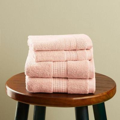 4 Pack, 2 Hand Towels/2 Washcloths, Pearl Blush, Hotel Style - New