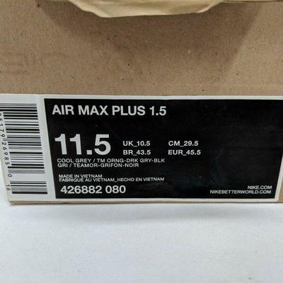 Nike Air Max Plus 1.5 Size 11.5 Shoes Red/Orange Gray w/ Original Box