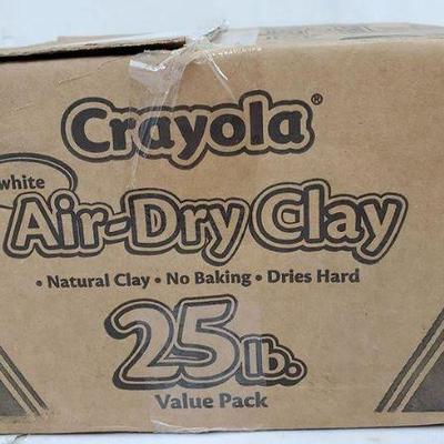 Crayola Air Dry Clay, No Bake Clay, Gift For Kids, 25 Lbs, White - New