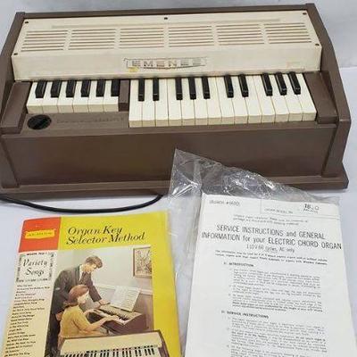 Mid Century Emenee Organ Keyboard, Vintage, 1960's, Air Cooling Works