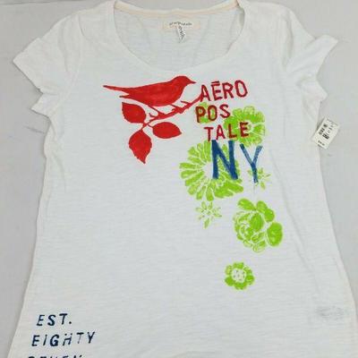 3 Aeropostale Authentic Aero Womens A87 T-Shirts XL, XL, XXL, White & Gray NWT