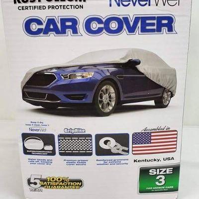 Size 3 Rustoleum Car Cover, Never Wet, Waterproof Outdoor Protection - New