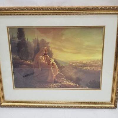 Framed Picture of O Jerusalem, Visions of Faith by Greg Olsen, 22x18 in