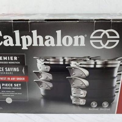 Calphalon 9-pc. Hard-Anodized Nonstick Cookware Set (SEE DESCRIPTION) - New