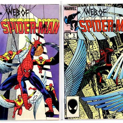 WEB OF SPIDER-MAN #2 #3 Comic Books Set High Grade 1985 Marvel Comics