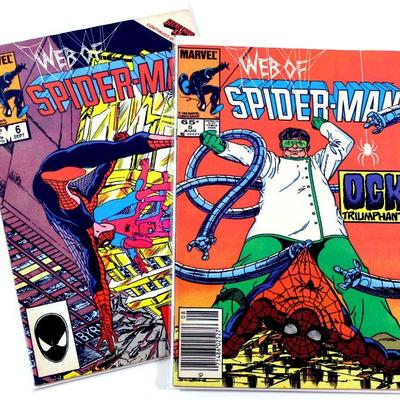 WEB OF SPIDER-MAN #5 #6 Comic Books Set High Grade 1985 Marvel Comics
