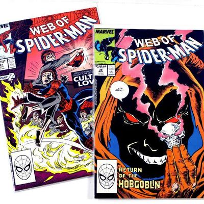 WEB OF SPIDER-MAN #38 #41 Comic Books Set High Grade 1988 Marvel Comics