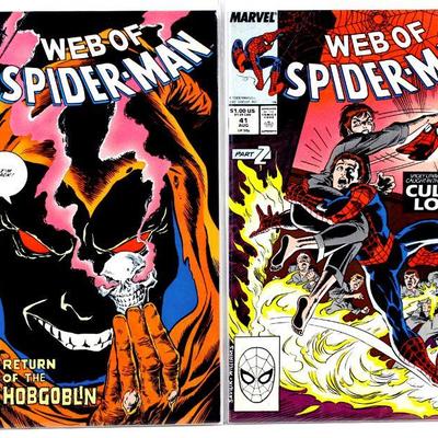 WEB OF SPIDER-MAN #38 #41 Comic Books Set High Grade 1988 Marvel Comics