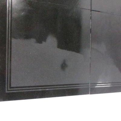 Lot 78 - Laser Engraved Fox On Black Granite Tile