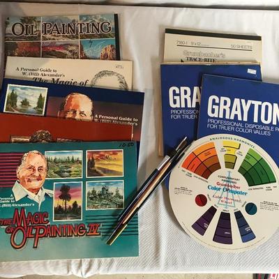 Lot 303 - Painting Supplies and Books 